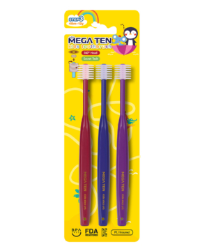 ” MEGA TEN Kids Manual Toothbrush Step 3_3P (4y-12y)”